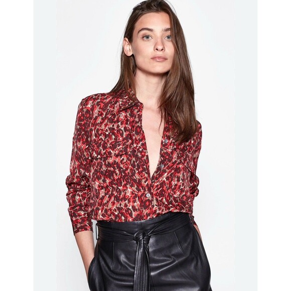 Equipment Tops - Womens Size L Equipment Signature Jacquard Shirt EUC